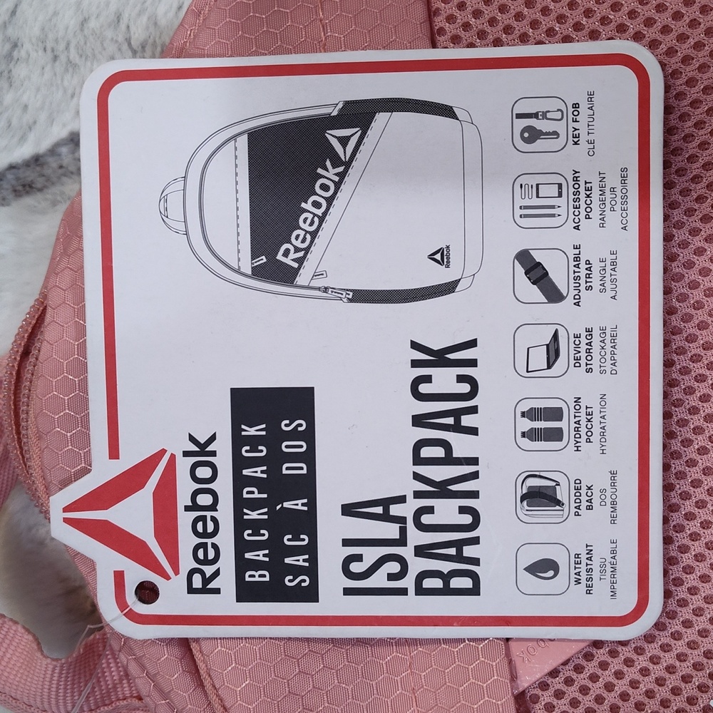 Pink Reebok ISLA backpack - Picture 2 of 4